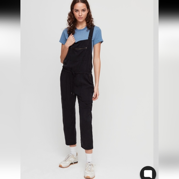 Aritzia Wilfred Free Valletta Overalls Black Lyocell Size XS - Picture 2 of 10